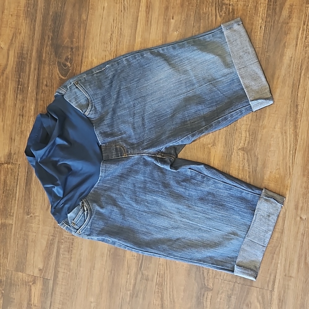 Motherhood Maternity: Stretchy Belly Denim Maternity Shorts